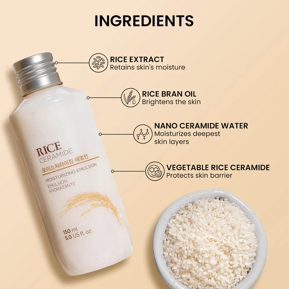 THE FACE SHOP – Émulsion Hydratante Riz & Céramide