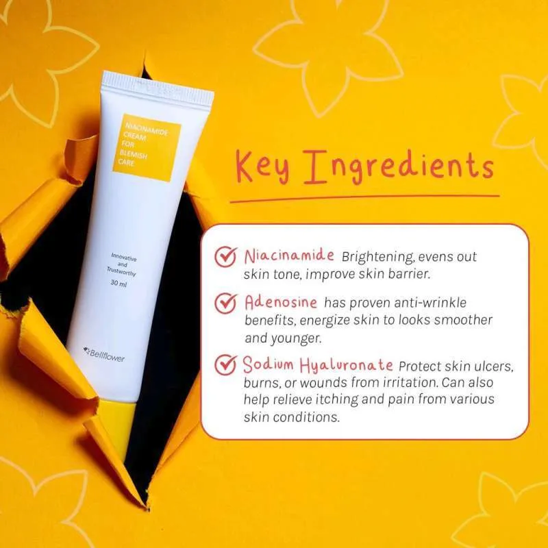 Bellflower - Crème anti-imperfections à 5% de niacinamide