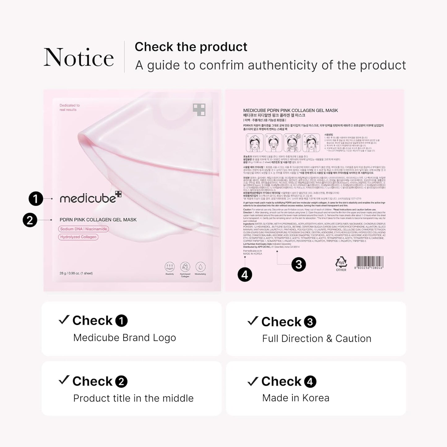 MEDICUBE – Masque Gel au Collagène Rose