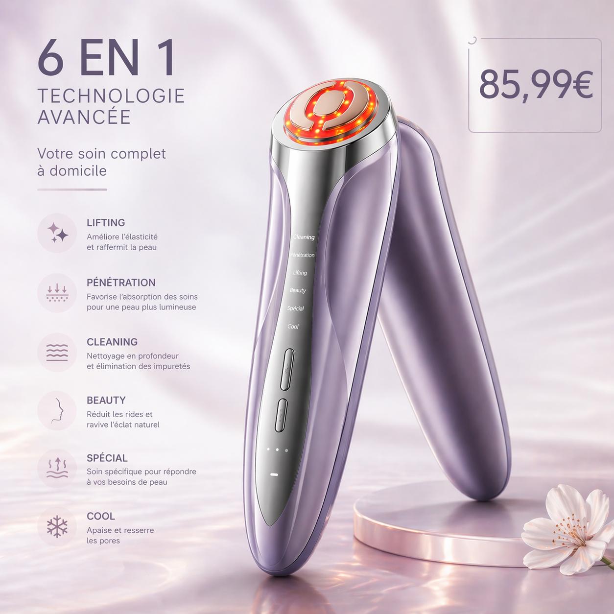 Signature Skin Device 6-en-1 – L’Art du Soin Anti-Âge Haute Technologie